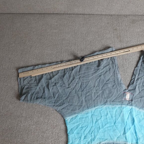 Gypsy 05 Womens Top Large Blue Sheer V-Neck - Picture 4 of 8